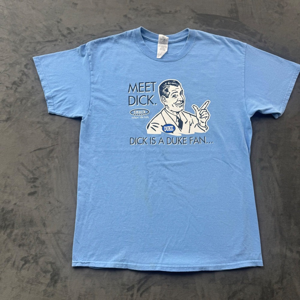 Smack Apparel Duke Blue Devils Rivalry Graphic T-Shirt Light Blue Large